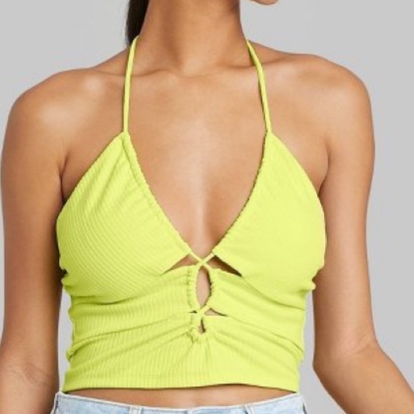 Wild Fable Lace-Up Front Versatile Tiny Halter - Picture 1 of 5